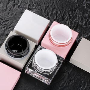 5g Hot Sale 2020 Acrylic Cosmetic Cream Square Bottle Plastic UV Gel Custom Made Nail Polish Jar