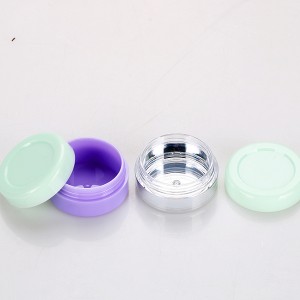 10g new clear loose powder jar nail powder ps container cute color wholesale gel custom plastic pot
