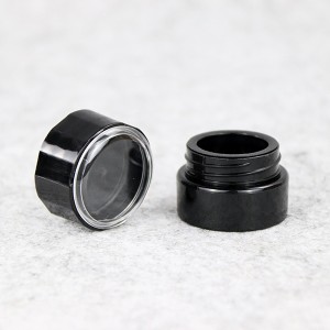 5ml 8ml cheap black nail glue plastic jars empty colored cosmetic container for uv gel polish