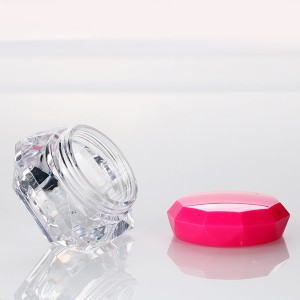 10G nail cylinder powder clear plastic bottle loose cosmetic pot