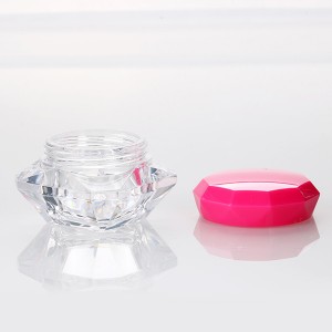 10G nail cylinder powder clear plastic bottle loose cosmetic pot