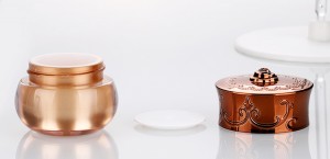 10g Rose Gold Acrylic Jars Nail Gel Containers Beautiful Eye Cream Packaging