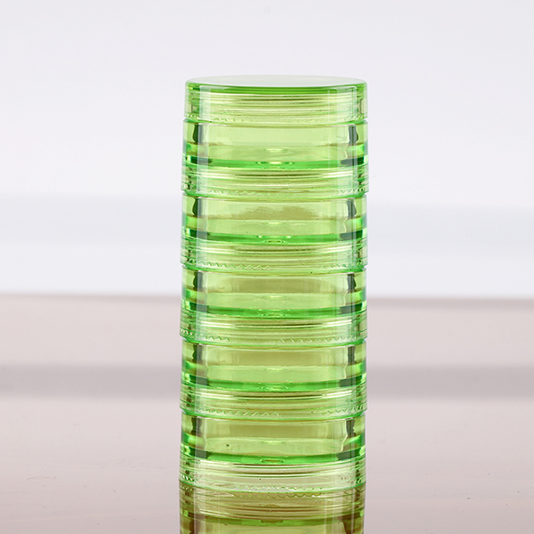 5g multilayer cosmetic clear powder jar custom green plastic bottle for eye shadow Featured Image