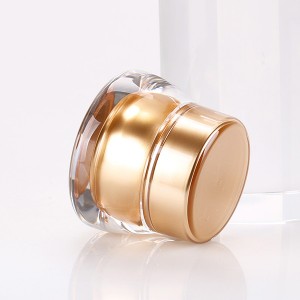 8g Gold Acrylic UV Gel Jar Thick Wall Nail Art Samples Paint Color Polish Container