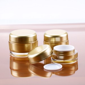 15g 30g 50g Gold Color Acrylic Jar for Cosmetic Hot Sale Cream Plastic Bottle