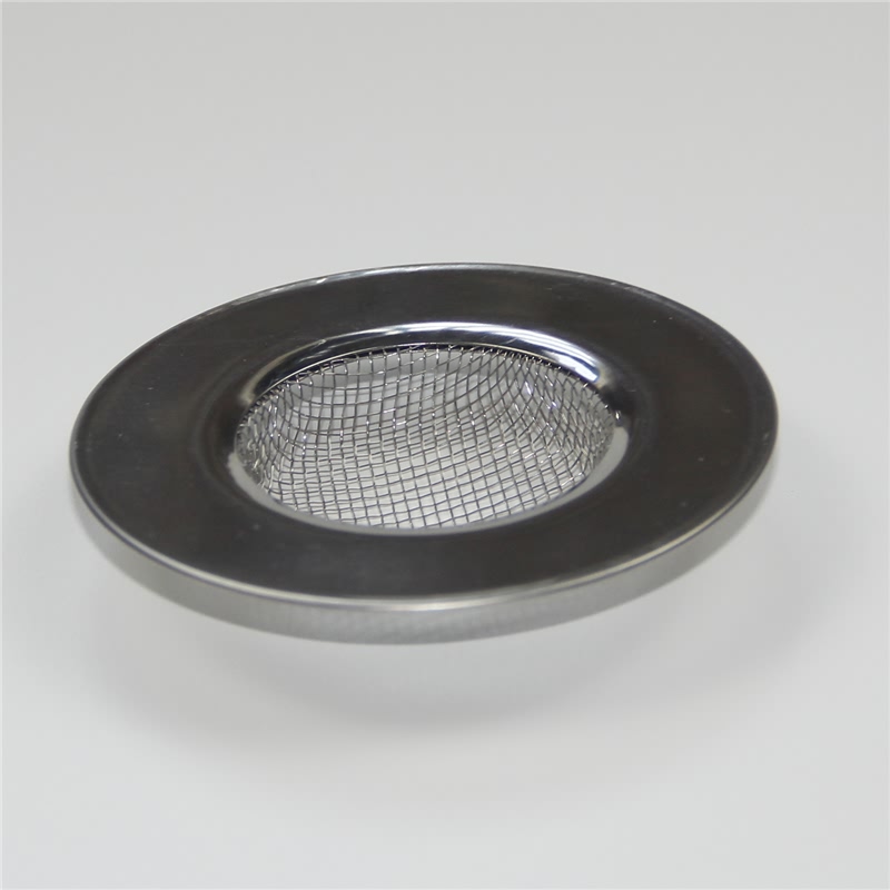Kitchen Sink Strainer Basket – Rust-free 1.5″ Deep Mesh Screen – Clog-Free Stainless Sink Filter – Drain Cover with Wide Rims – 4.5 inch Diameter – Chrome Stainless Steel Featured Image