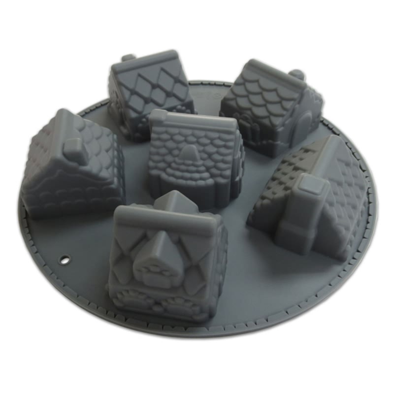 Silicone Cake Mold 6 Houses Combination Cake Bake Pan Featured Image