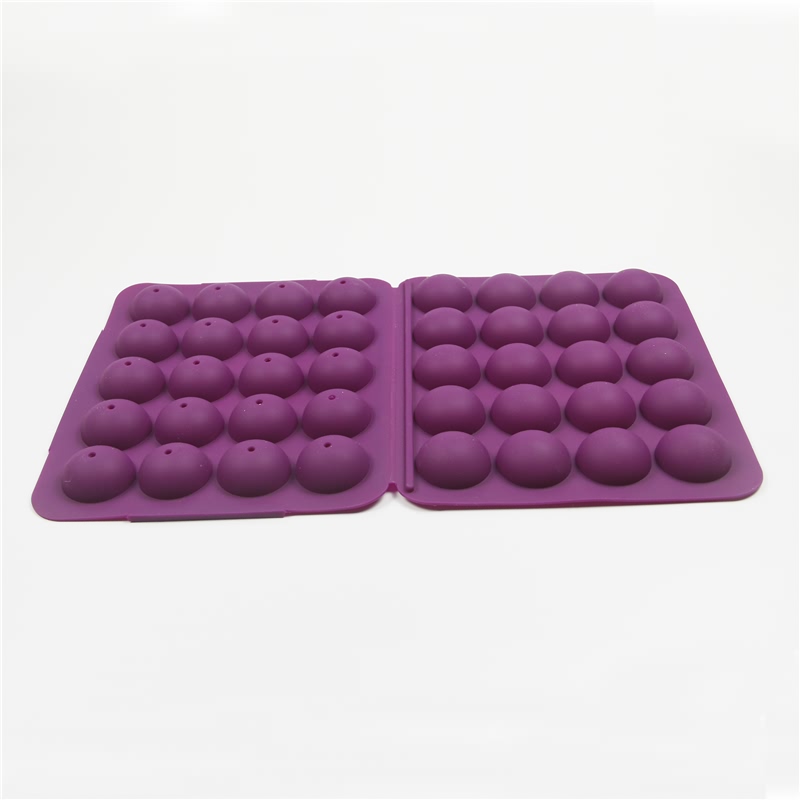 BPA Free Silicone Cake Pop Mold, 20 balls are reusable Lollipop Silicone Molds,Muffin Cake Ice Cube Trays Jelly Moulds Featured Image