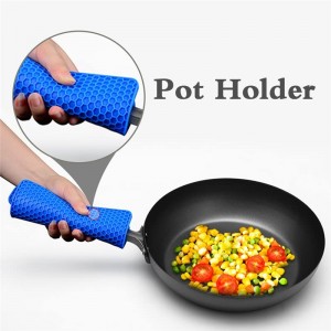 Silicone Pot Holder Mats – Hot Pads Spoon Rest, Multipurpose for Hot Dishers Heat Resistant Food Grade Silicone