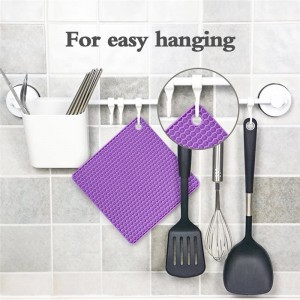 Silicone Pot Holder Mats – Hot Pads Spoon Rest, Multipurpose for Hot Dishers Heat Resistant Food Grade Silicone