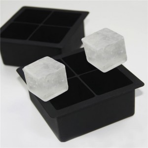 Ice Cube Trays , Large Square Silicone Ice Maker Mold, Ideal For Whiskey,Cocktail, Soups,Baby Food,Frozen Treats,  Stackable, BPA Free