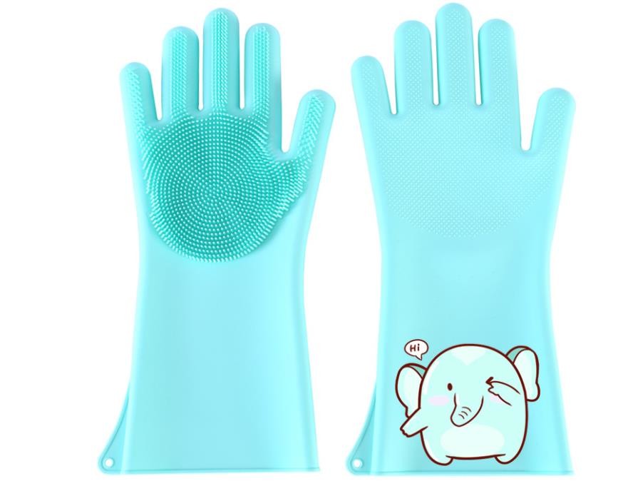 Cleaning  Silicone Hand Gloves , Silicone Cooking Mitts Waterproof For Laundry