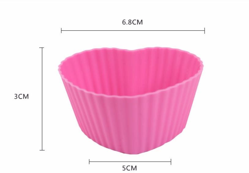 Colorful Muffin Silicone Muffin Cups Tray Anti Bacteria 6.8*5*3cm