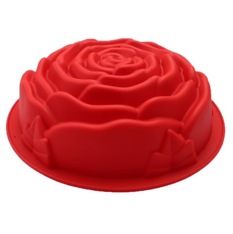 Large Size Silicone Baking Molds Rose Flower Customized Color