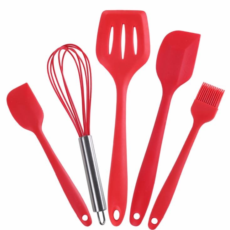 Food Grade Silicone Kithen tools sets  with 5 different silicone tools