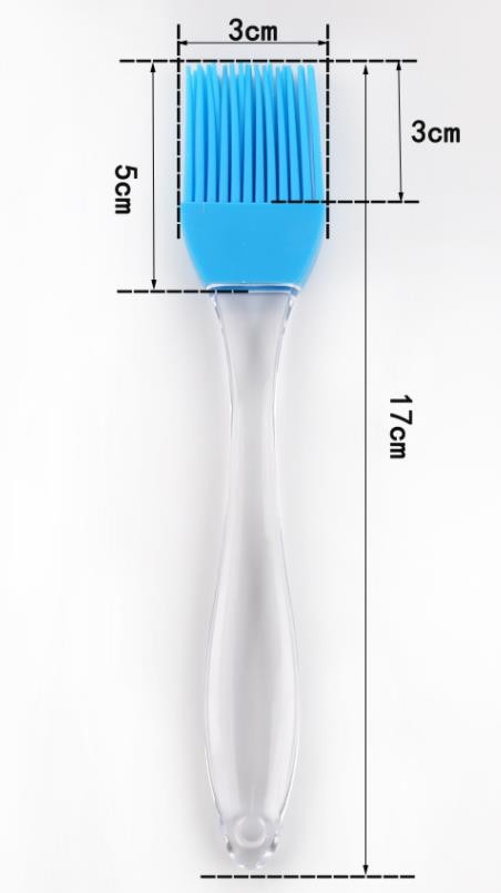 Small size Transparent plastic handle Food Grade Silicone Baking Brush