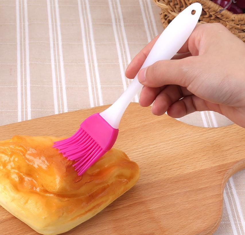 Small size Sandy surface plastic handle Food Grade Silicone Baking Brush