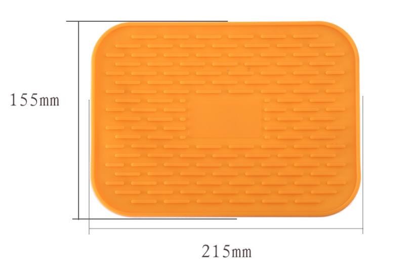 Rectangle Silicone Kitchen Tools , Silicone Baby Food Mat Heat Insulation