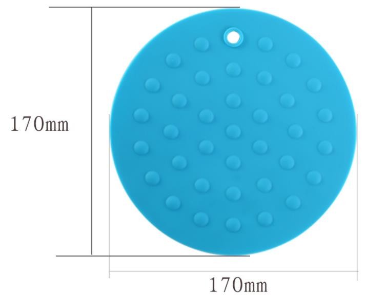 Round Rubber Cooking Utensils , Silicone Baking Mat  Embossed Dots Style