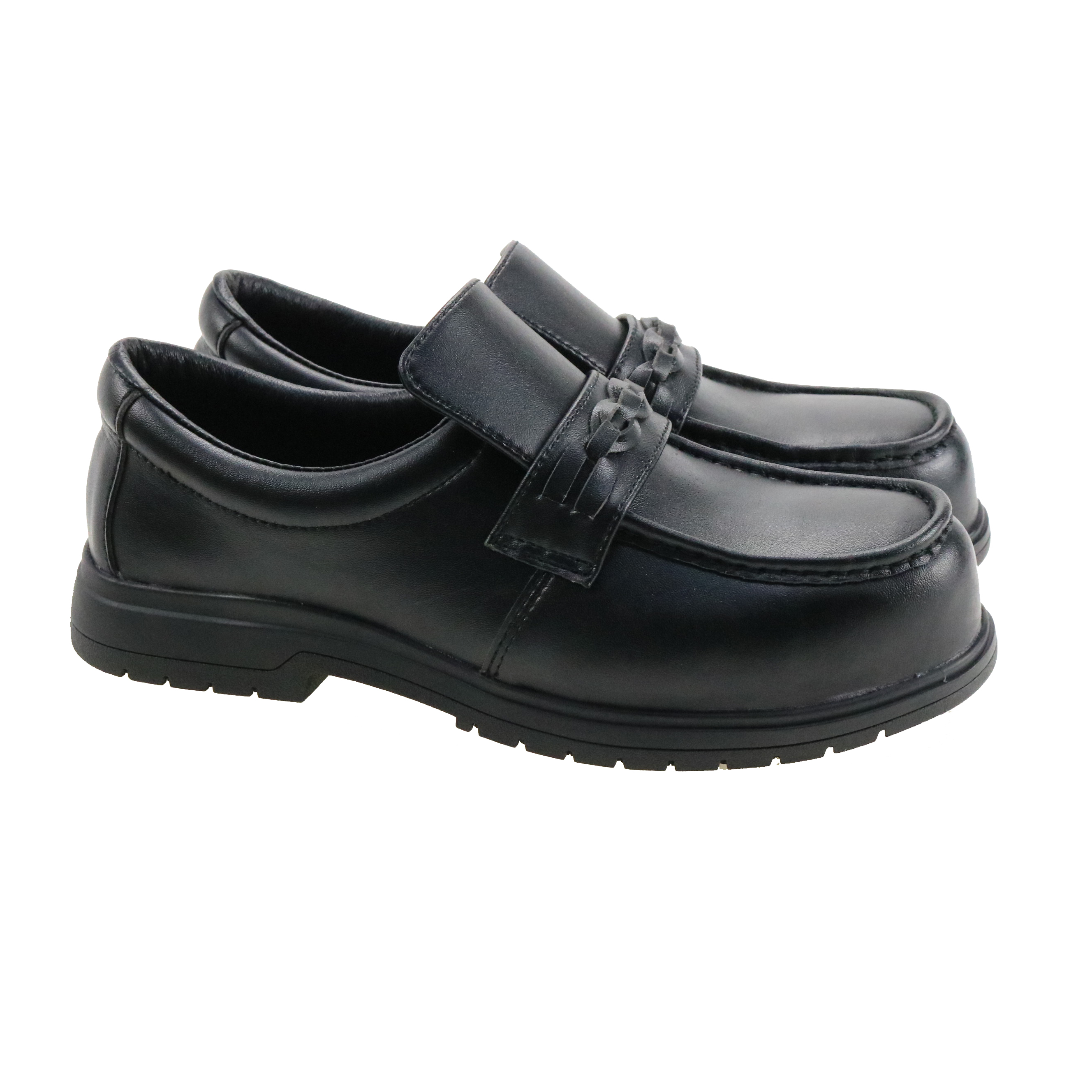New Style Black Genuine Leather  Administrative Office Working Safety Shoes Featured Image
