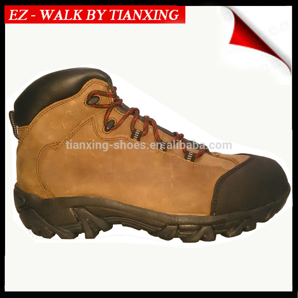 leather upper leather lining safety shoes with steel toe