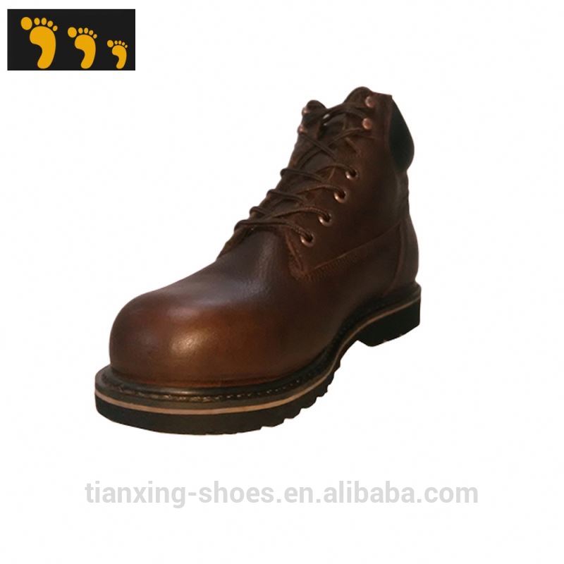 leather upper steel toe waterproof work safety  boots