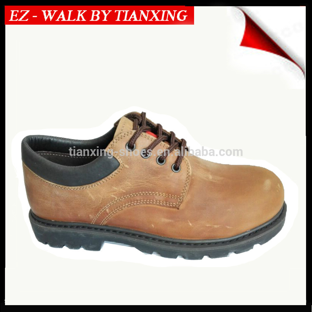 Heavy work cow leather steel toe welted safety shoes