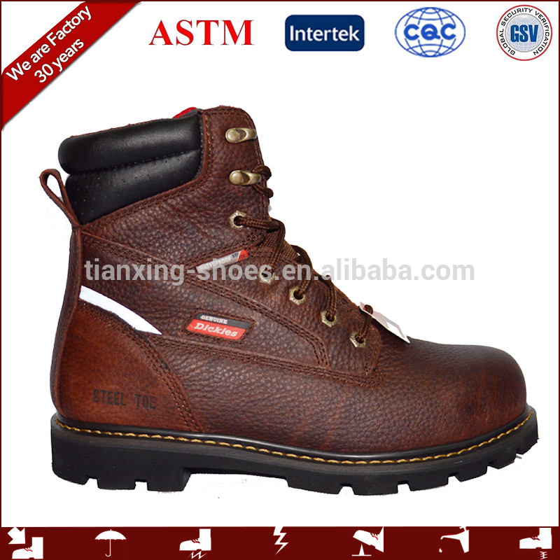 leather upper steel toe rubber outsole comfortable waterproof safety shoes