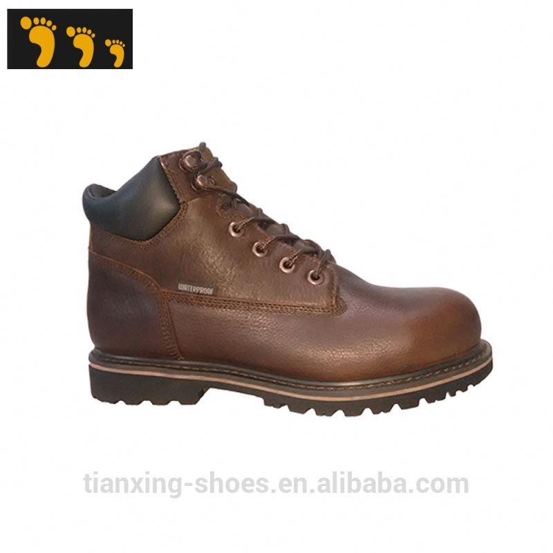 leather upper steel toe waterproof work safety  boots
