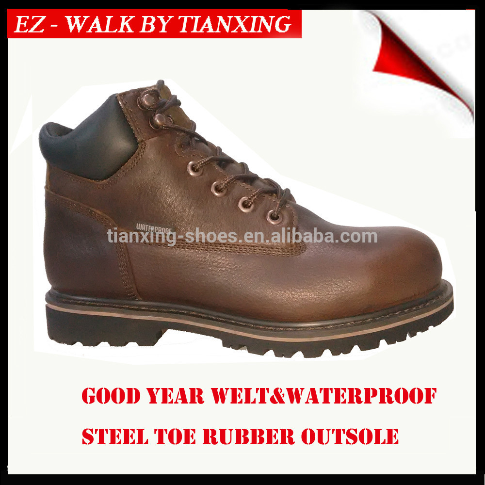 WATERPROOF GOOD YEAR WELT SAFETY SHOES WITH STEEL TOE