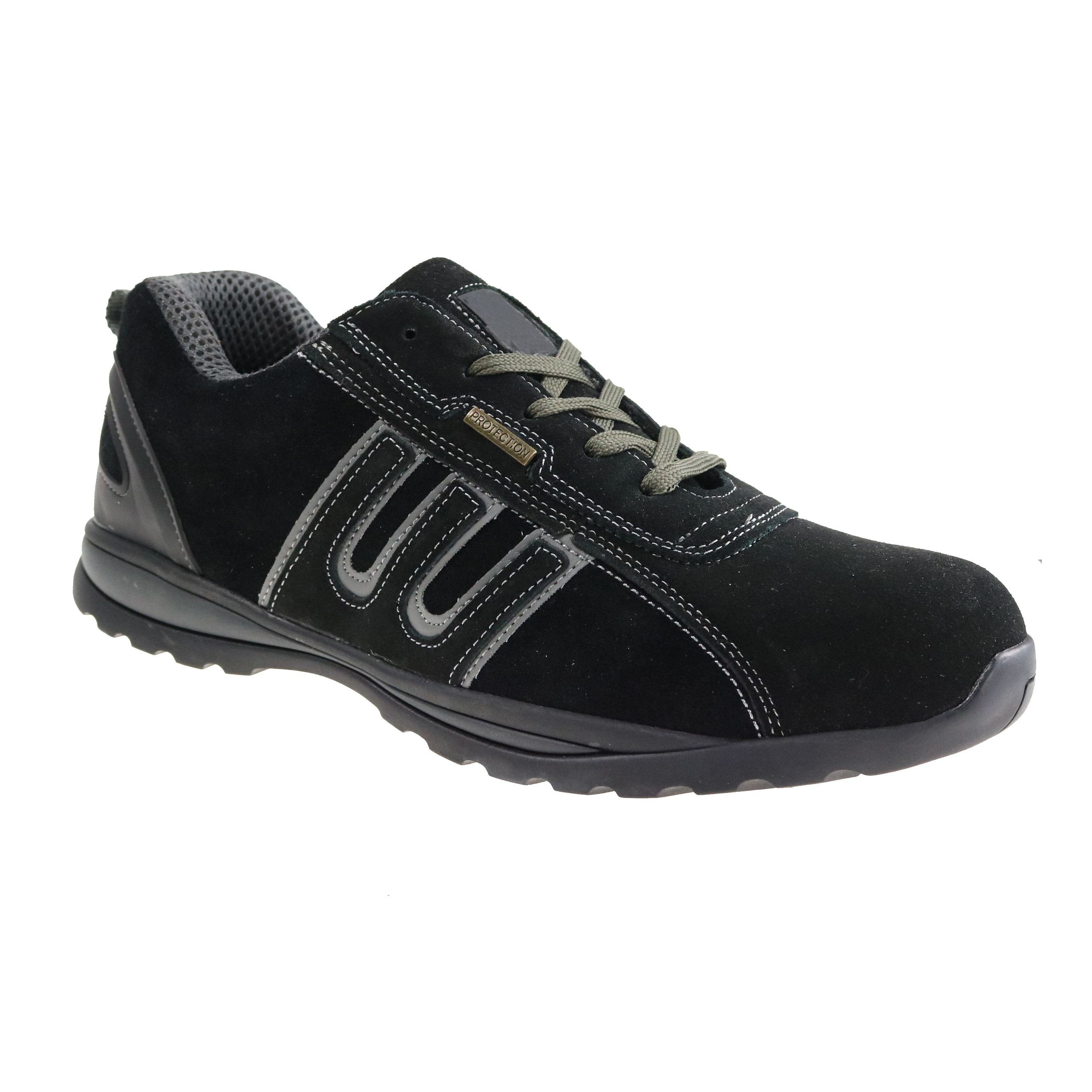 Fashion Style Suede Upper Steel Toe And Anti Puncture Protective Men Safety Shoes
