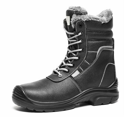 High quality embossed cow leather Safety boots  with steel toe