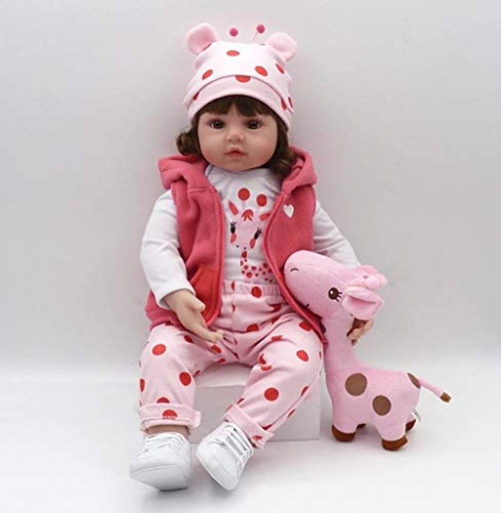 ZIYIUI 24 Reborn Baby Doll Lifelike Silicone Soft 60 CM Girl Baby Doll Vinyl Kids Gift Christmas Xmas