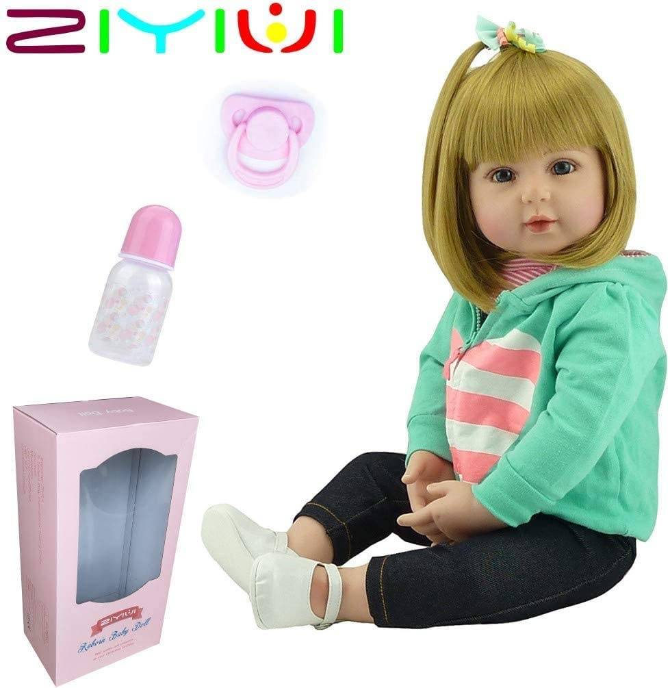 ZIYIUI 24 60 CM Soft Silicone Lifelike Reborn Baby Doll Baby Doll Vinyl Kids Gift Christmas Xmas