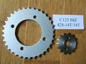 Motorcycle Sprocket with High Quality (C125 BIZ-428-34T/14T)