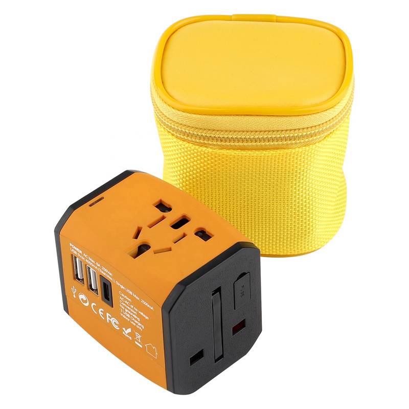 Good Quality Factory Directly 2USB+1TYPE-C Universal Travel Adapter Multi Plugs Featured Image