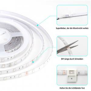 Factory Direct Sale High Quality Supports Multiple Mobile Phone Controls Bluetooth Led Strip Light