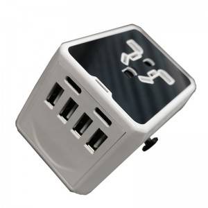 Good Quality Factory Directly 4USB+2TYPE-C Universal Travel Adapter Plugs