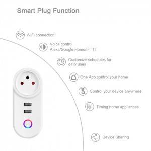 Factory Price Manufacturer Supplier Wifi Smart Socket Plug With USB Outlet