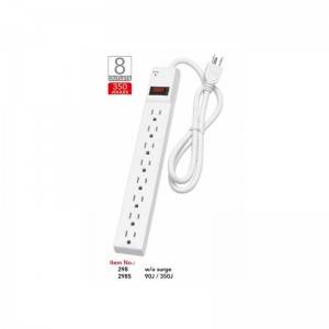 ETL Approved American Standard 3Pin Plug With Surge Protection Cable Length customizable 8 Outlet Power Strip