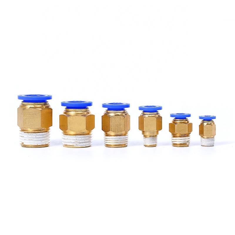 SNS SPC Series Male Thread Straight Brass Push To Connect Air Quick Pneumatic Fitting