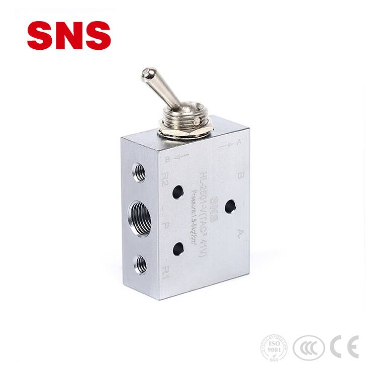 SNS HL Series aluminum alloy direct acting type pneumatic knob button switch