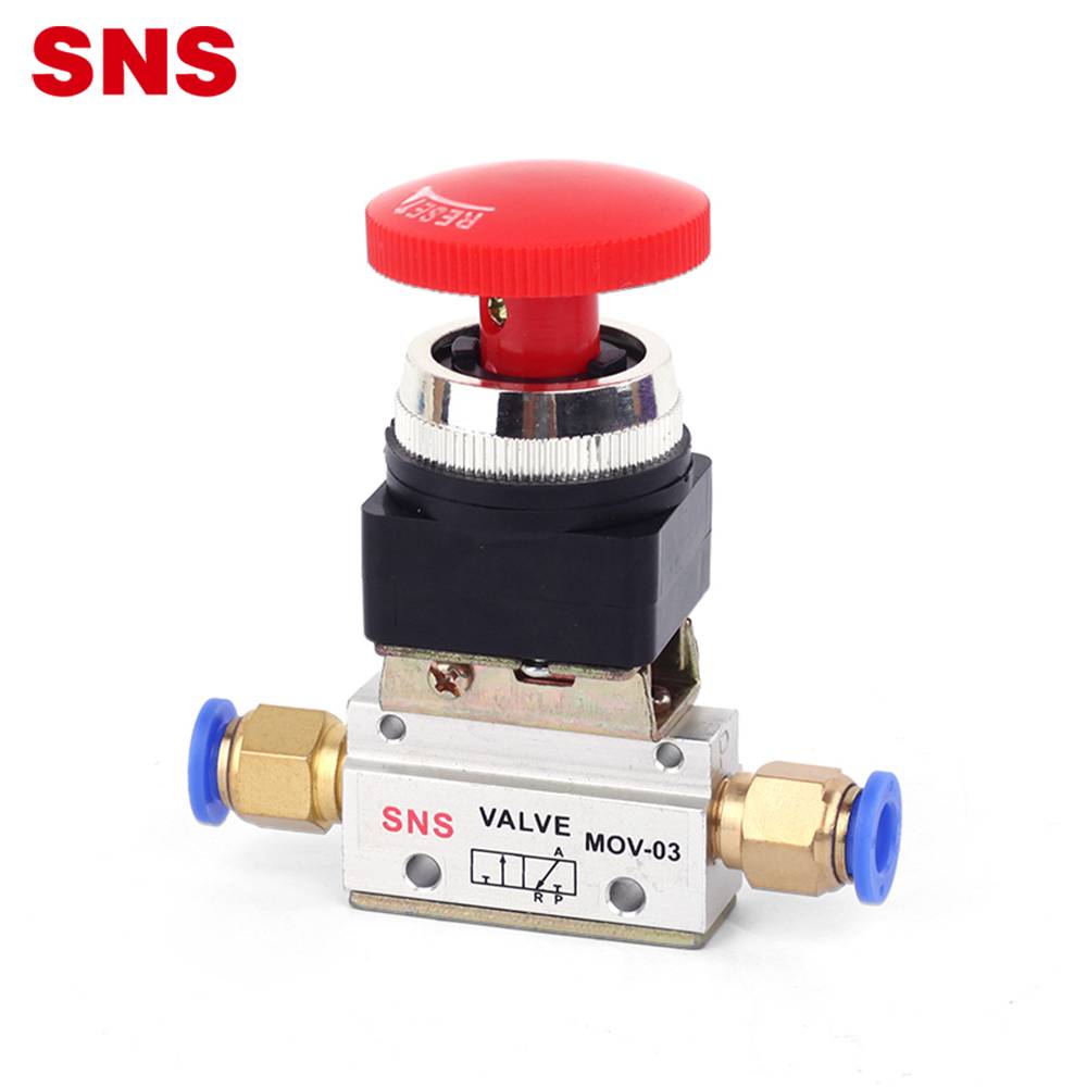 SNS MOV series pneumatic manual control roller type air mechanical valve