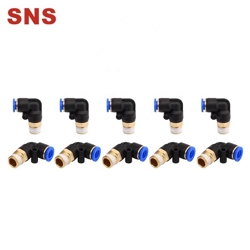 SNS SPL Series Male Elbow L type Plastic hose connector Push To Connect Pneumatic Air Fitting Featured Image