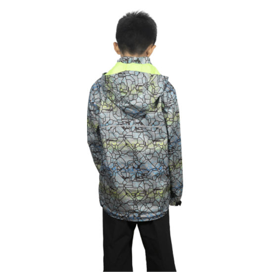 Kids Boys&Girls Outdoor Color Block Fleece Lining Windproof Jackets with Hood Softshell Jacket Kids Formal Winter Coats