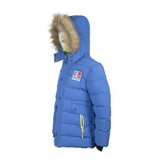 Kids Down Hoodie Puffer Jacket Padded School Coat Quilted Warm Filling Winter Casual Hooded Wholesale OEM