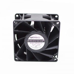 SD08038-2 12v 24v 48v 80mm 8cm 8038 80x80x38 dc brushless cooling fan with pure copper wire For Exhausting