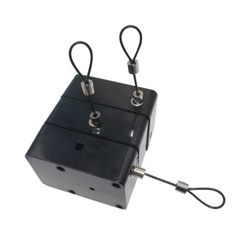 Cubic Shaped Security Recoiler 3 Outlets Anti Theft Cable Retracting Pull Box Featured Image
