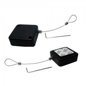 Locking System Retail Security Devices 1.5M Retractable Steel Wire Square Shape