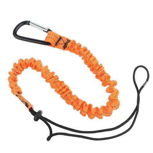 Scaffolders Fall Protection At Height Stretchable 1M Safety Tool Lanyard With Carabiner Hook Featured Image